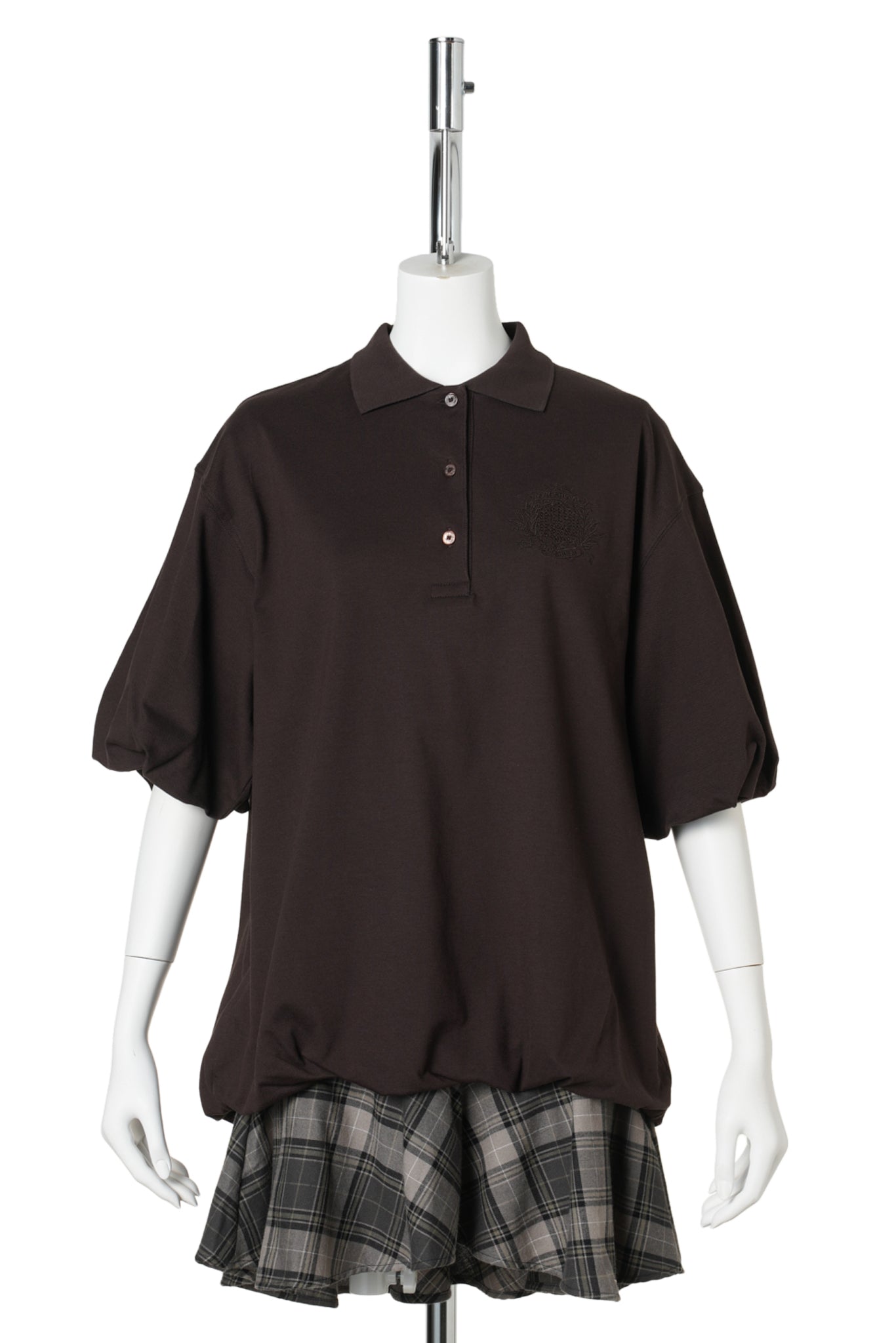 LAYERED T-SHIRT DRESS / ADM:DARK BROWN