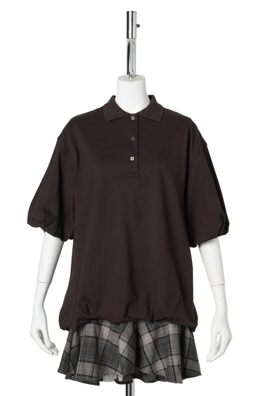 LAYERED T-SHIRT DRESS / ADM:DARK BROWN