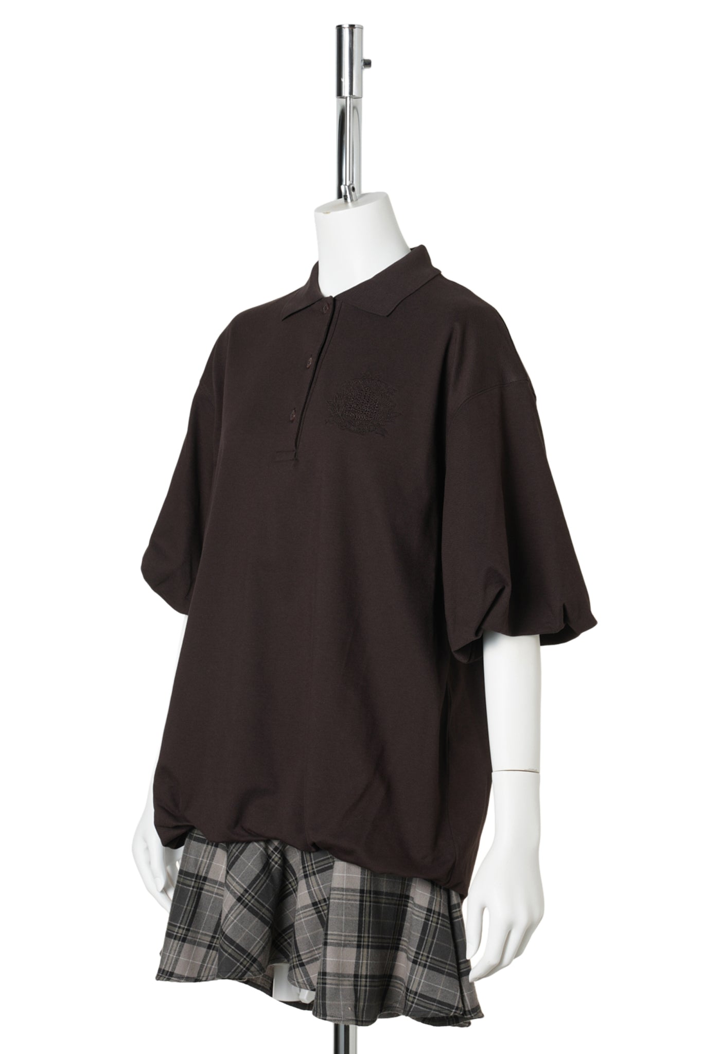 LAYERED T-SHIRT DRESS / ADM:DARK BROWN