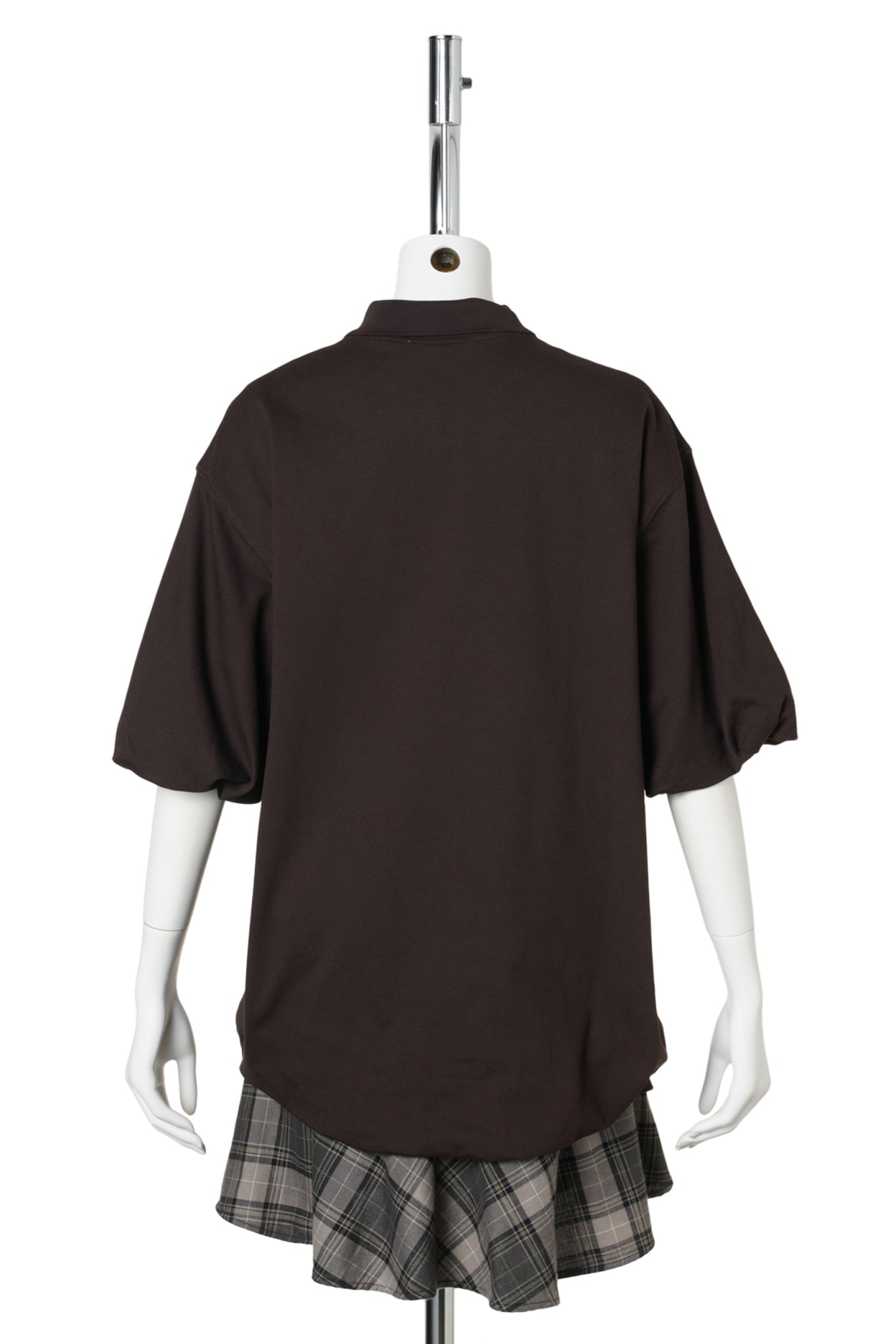 LAYERED T-SHIRT DRESS / ADM:DARK BROWN