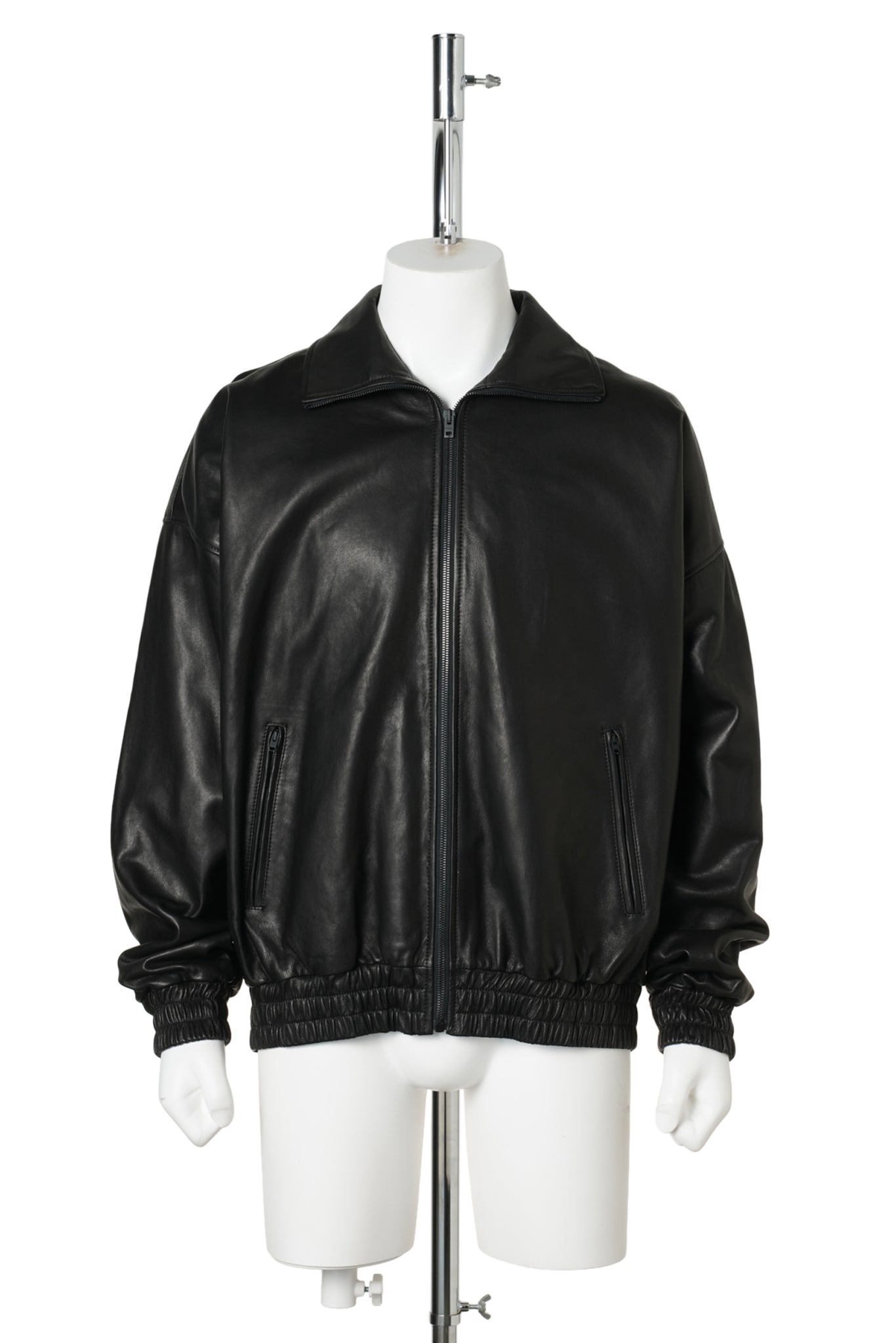 WOMEN'S BLACK LEATHER JACKET / 900:BLACK