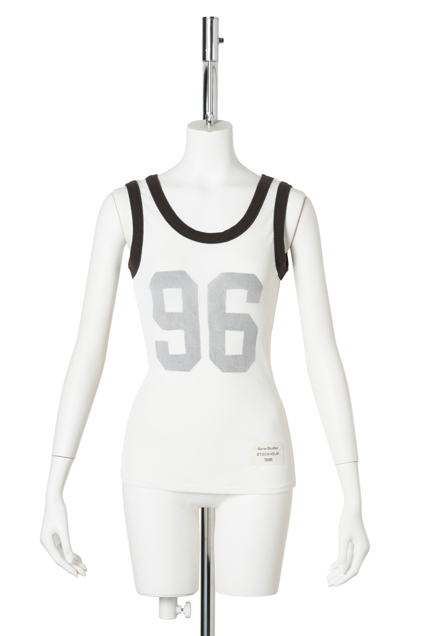 SHEER LOGO TANK TOP / AIH:BROWN/WHITE