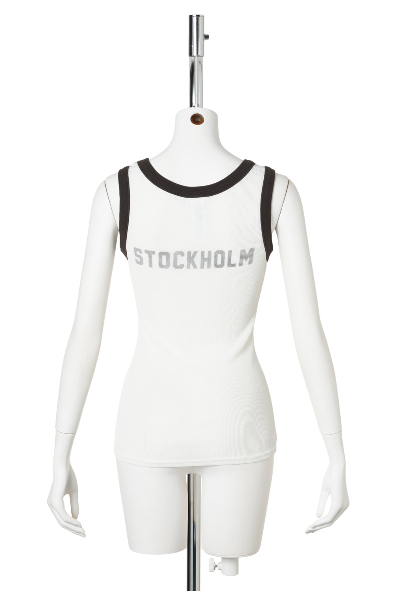 SHEER LOGO TANK TOP / AIH:BROWN/WHITE