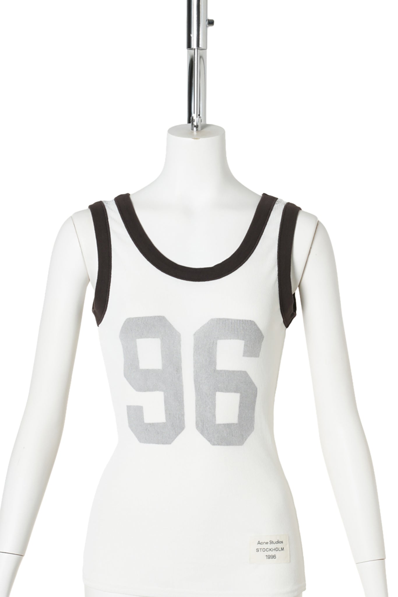 SHEER LOGO TANK TOP / AIH:BROWN/WHITE