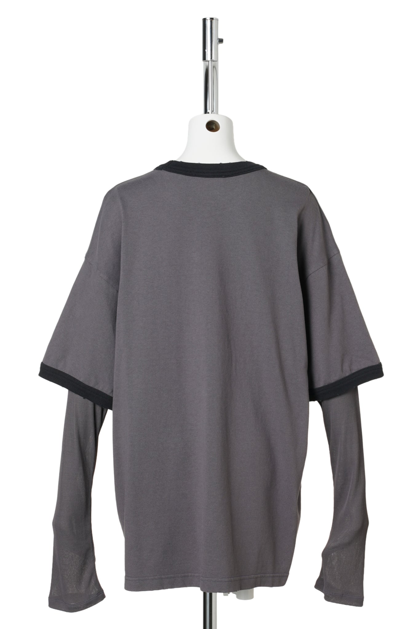 LAYERED GRAPHIC T-SHIRT / AVU:DARK PURPLE/BLACK