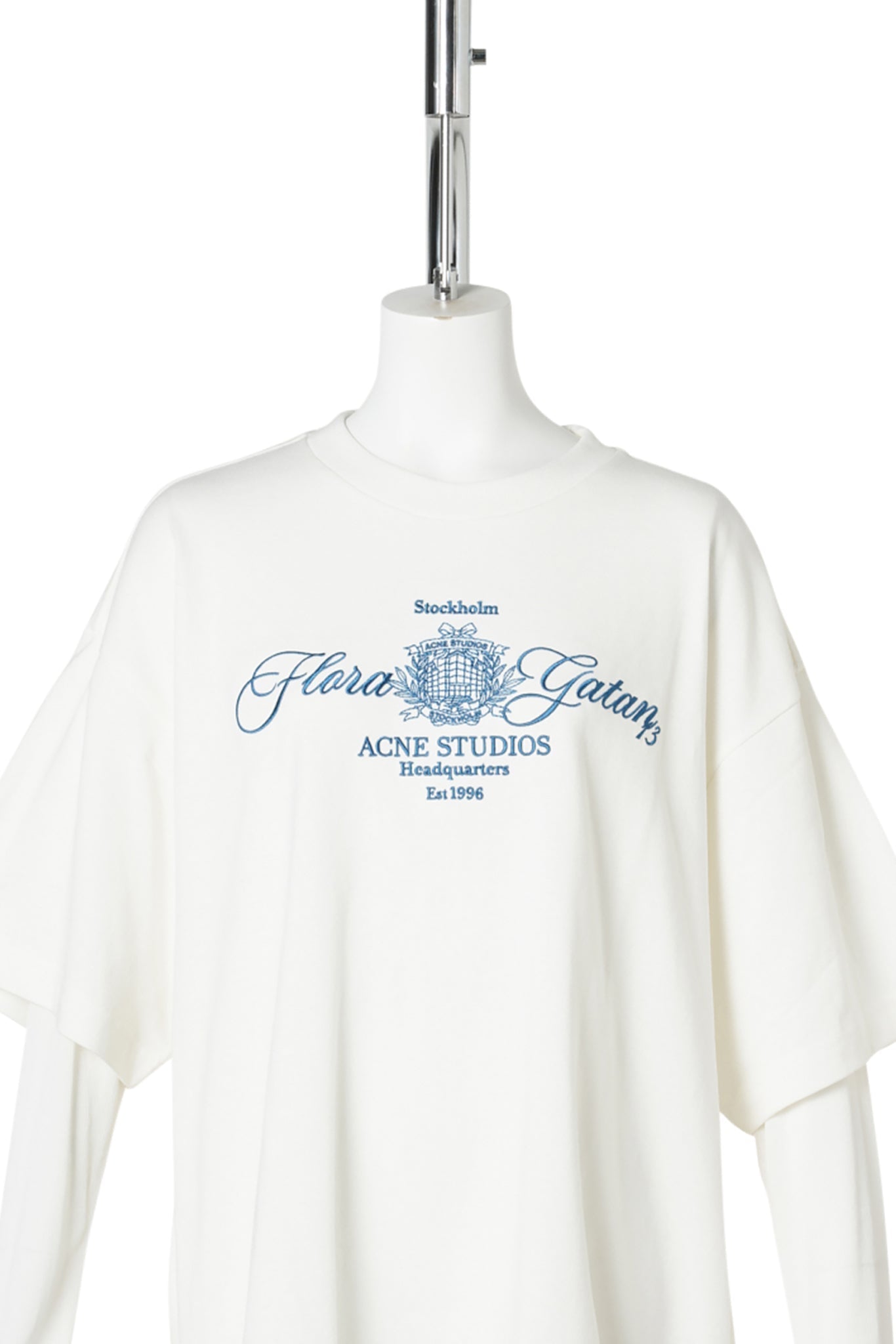 EMBROIDERED T-SHIRT / DGD:OFF WHITE/ECRU