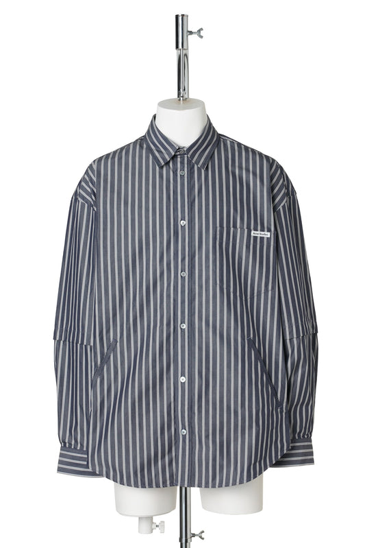 SATERO DOUBLE SLEEVE / AF2:BLUE/WHITE