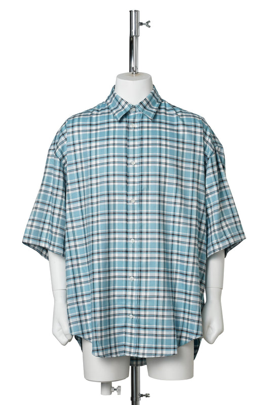 SETAR SS FLUID CHECK FLANNEL MIDSUMMER / DXB:TURQUOISE/BLUE/WHITE