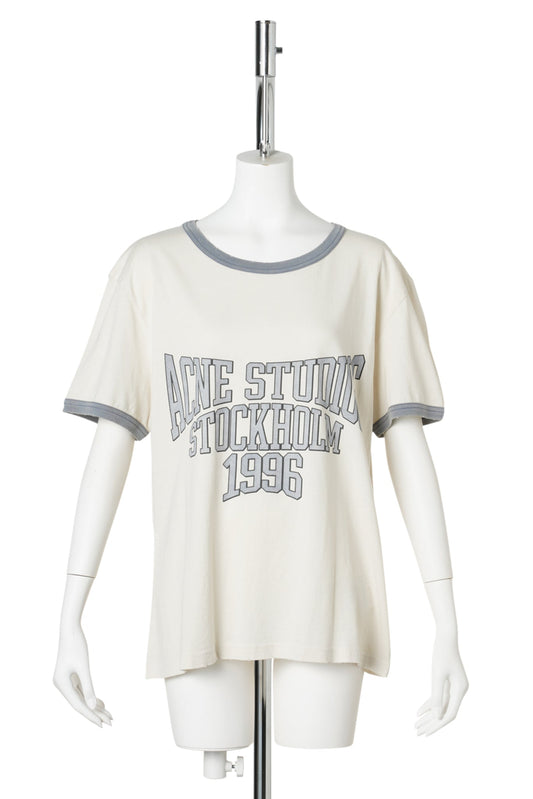 GRAPHIC T-SHIRT / DYL:OFF WHITE/GREY BLUE