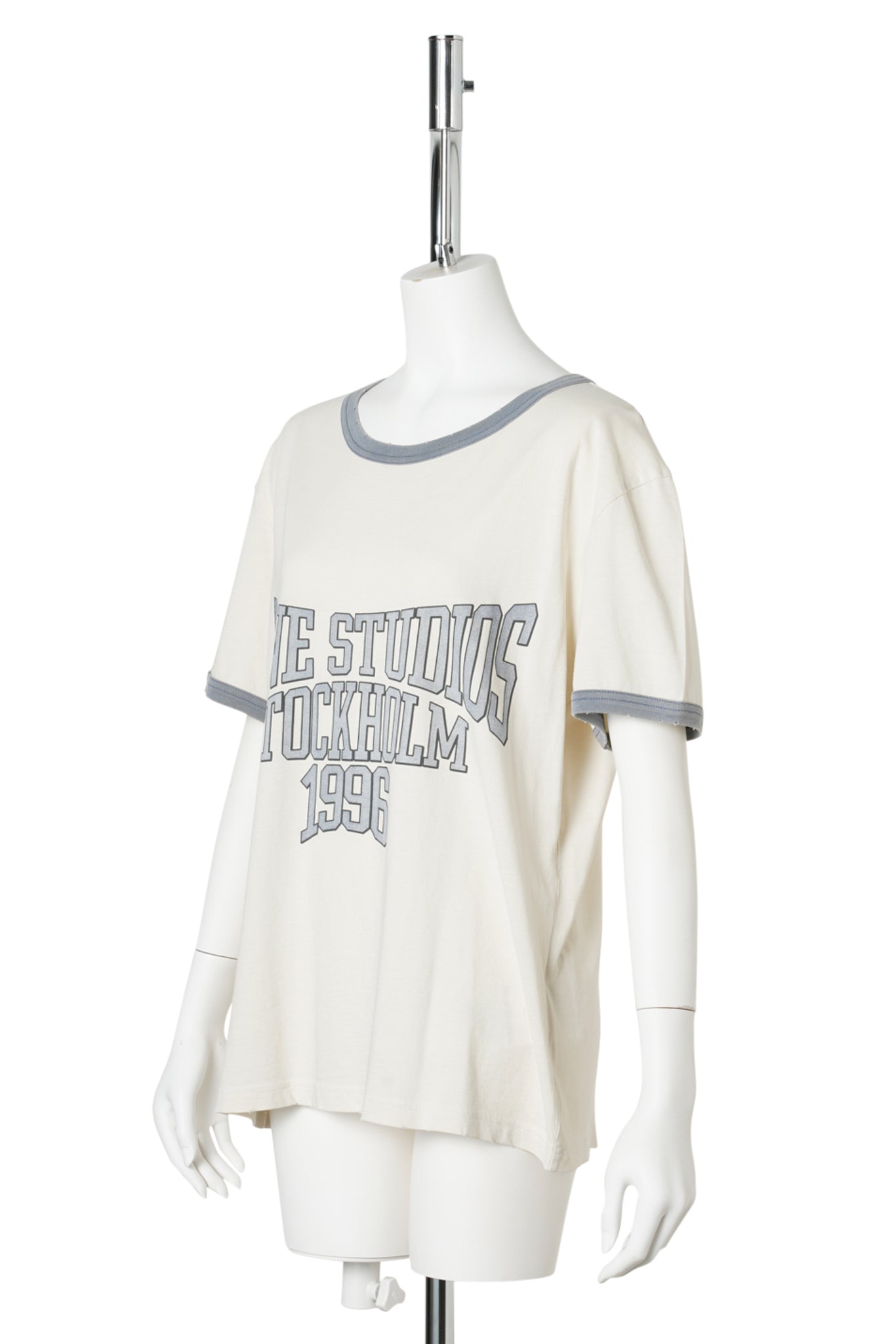 GRAPHIC T-SHIRT / DYL:OFF WHITE/GREY BLUE