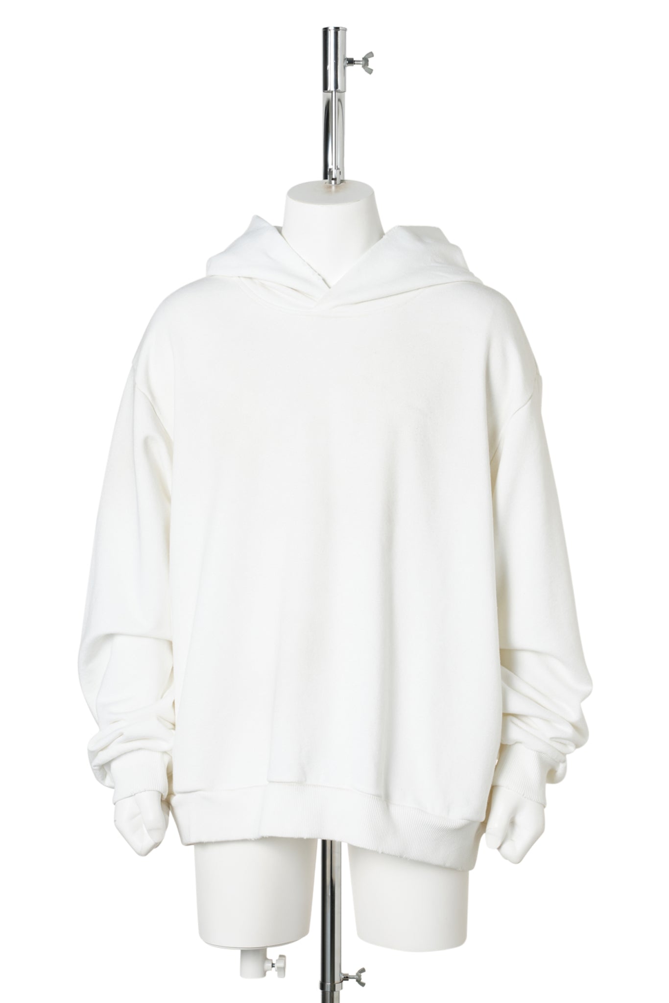 FLEECE LOGO HOODIE / DC6:DUSTY WHITE