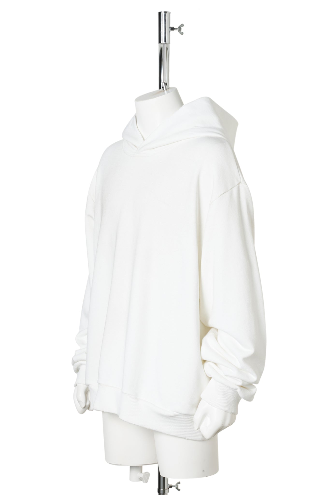 FLEECE LOGO HOODIE / DC6:DUSTY WHITE