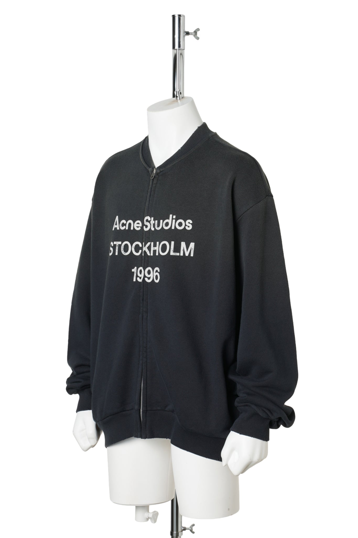 WASHED ZIP-UP CARDIGAN / 900:BLACK