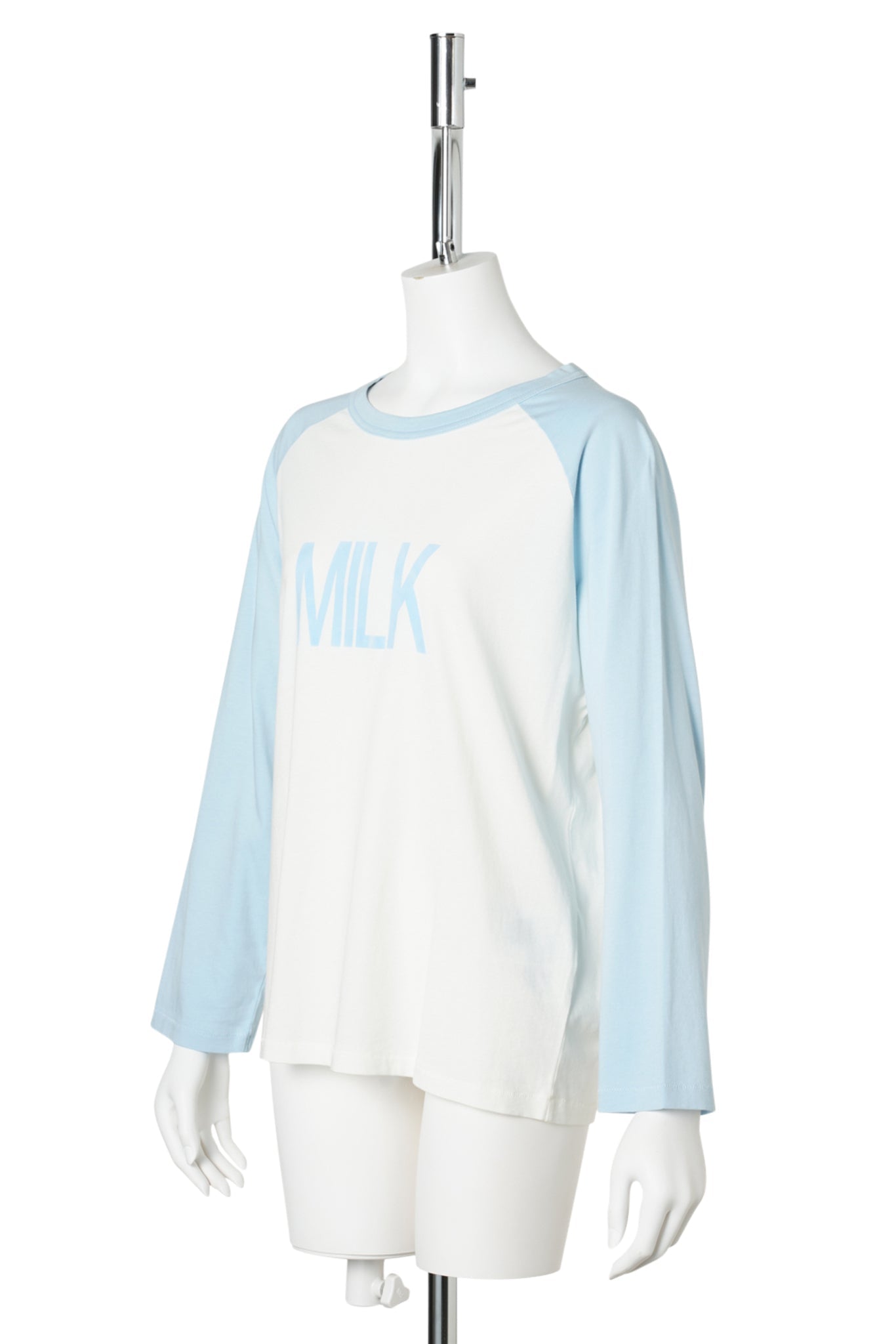 MILK GRAPHIC T-SHIRT / CQJ:PALE BLUE/WHITE