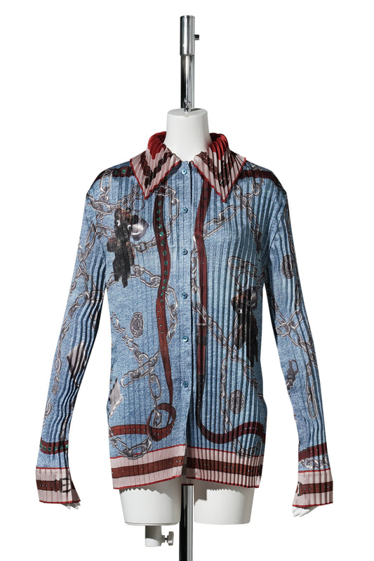 SENIMINA P PLISSÉ TWILL / AAL:DENIM BLUE