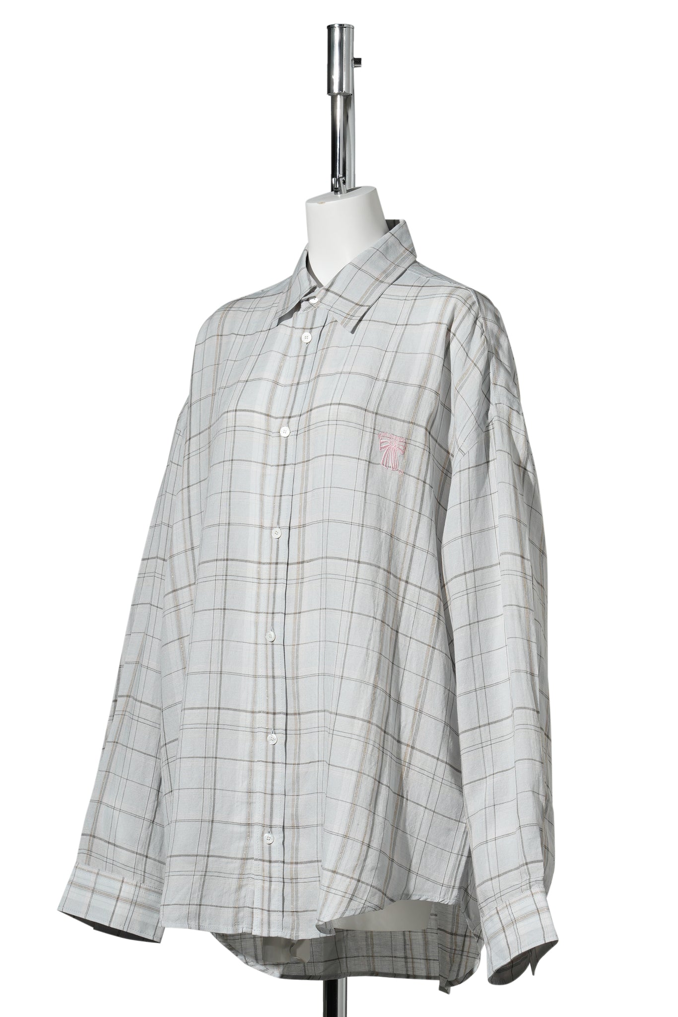 SETAR LS AIRY MADRAS LINEN / ANS:GREY/PINK