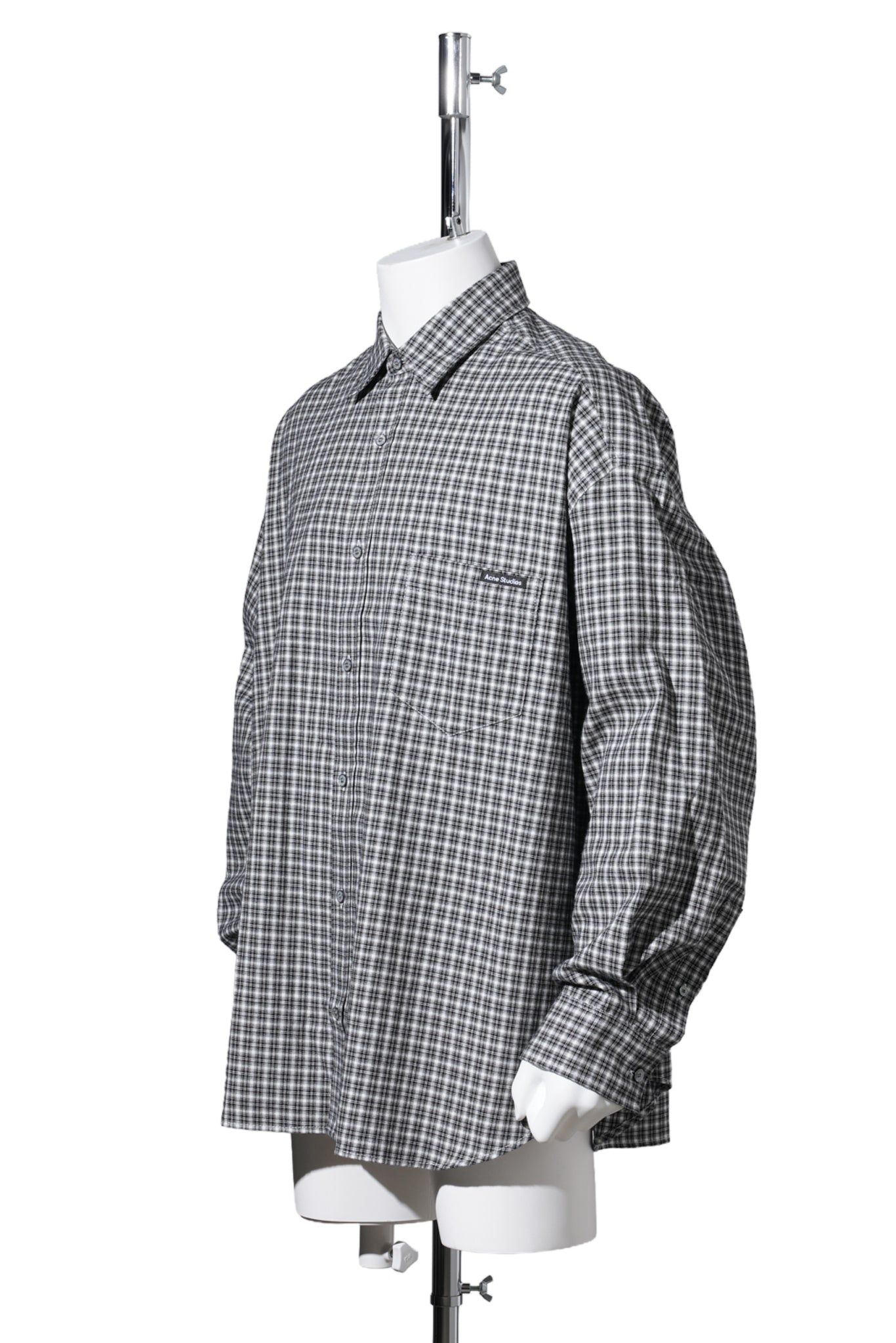 SOFFIA LS WASHED FLANNEL CHECK / J83:BLACK/WHITE