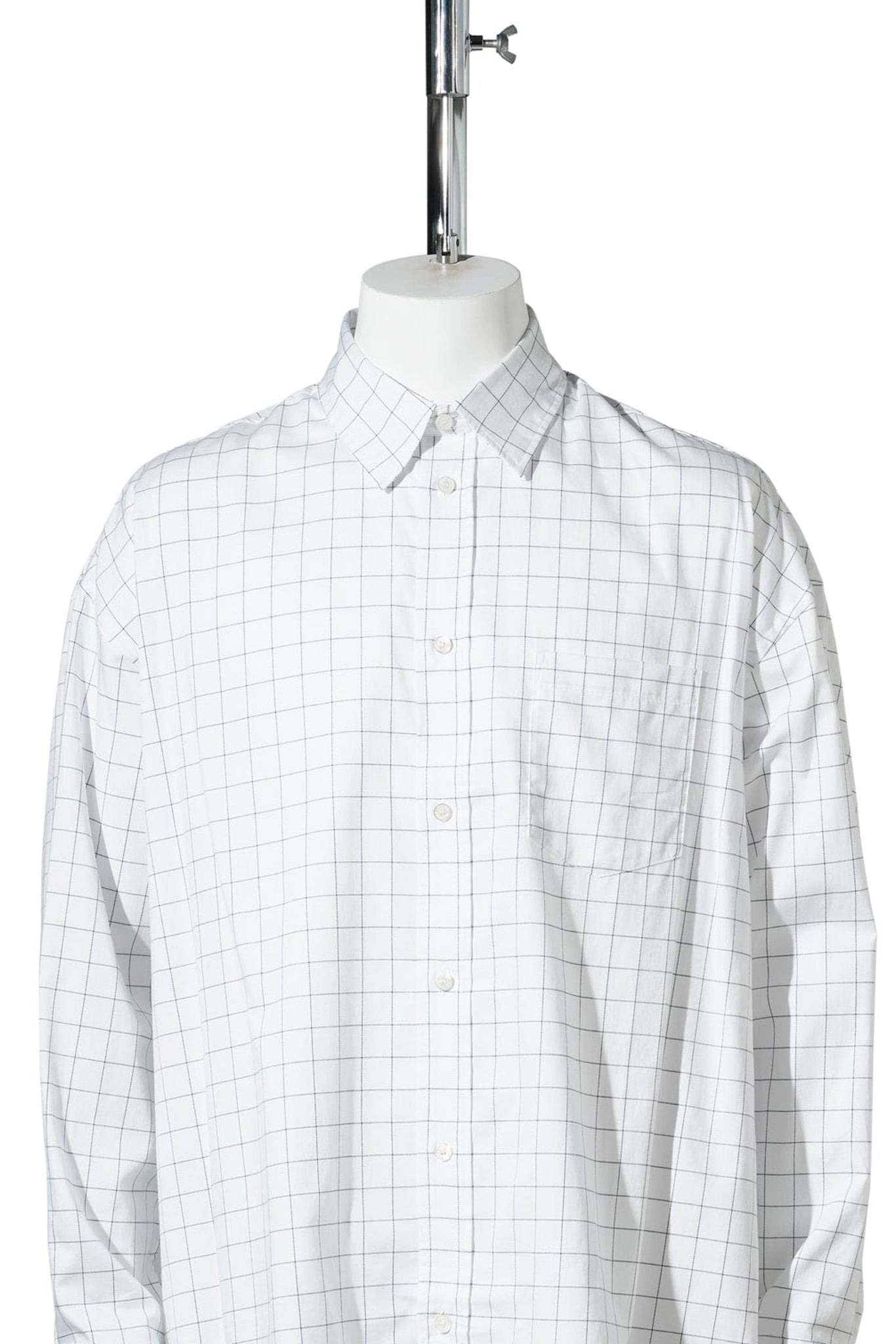 SETAR LS BRUSHED COTTON CHECK / AL4:WHITE/BLACK