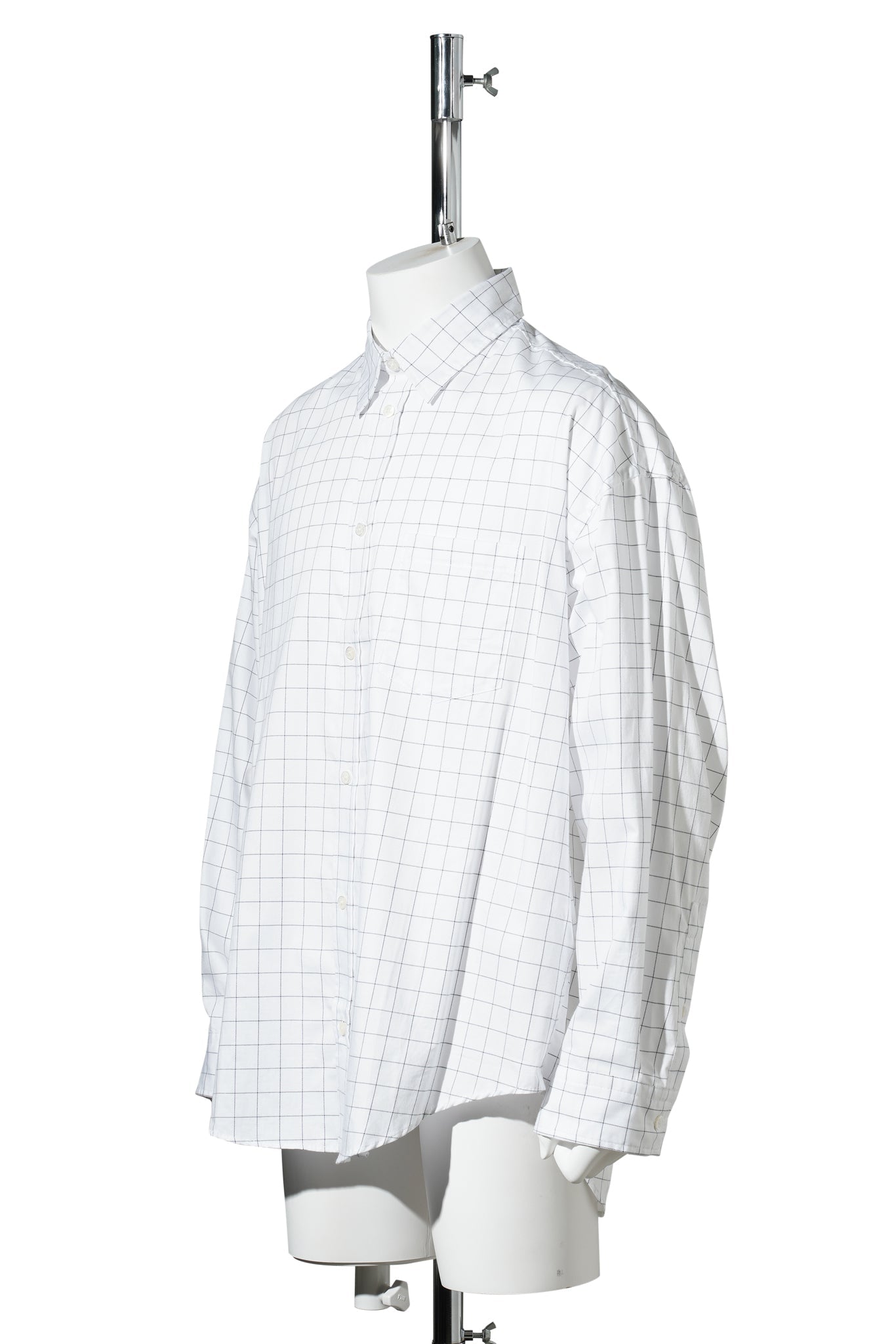 SETAR LS BRUSHED COTTON CHECK / AL4:WHITE/BLACK