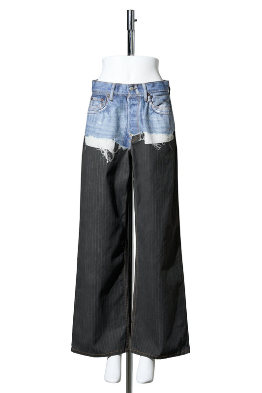 ACNE STUDIOS 1981 U TLO PINSTRIPE / AIL:BLUE/BLACK