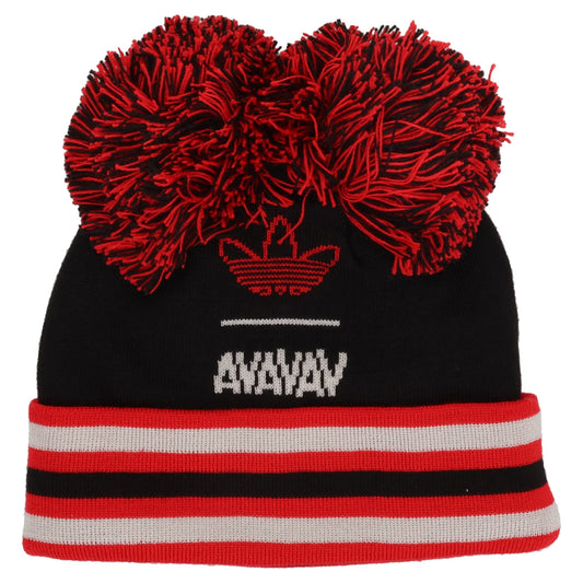 POM POM BEANIE / BLACK/BETSCA