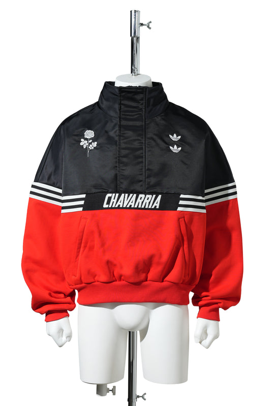 WC GOMEZ PULLOVER SWEATER / BLACK/RED