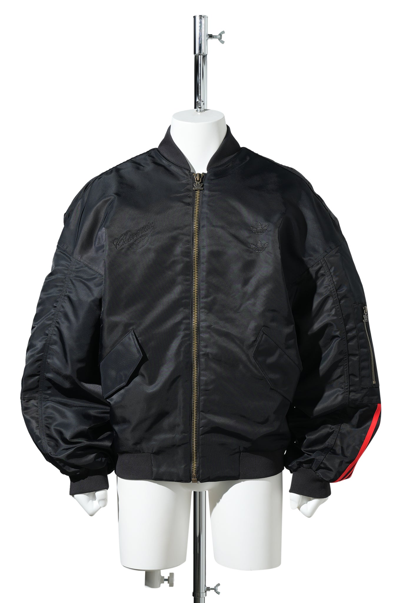 WC SATIN BOMBER JACKET / BLACK