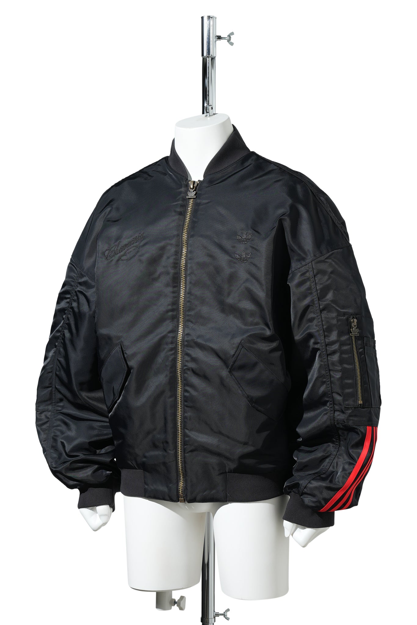WC SATIN BOMBER JACKET / BLACK