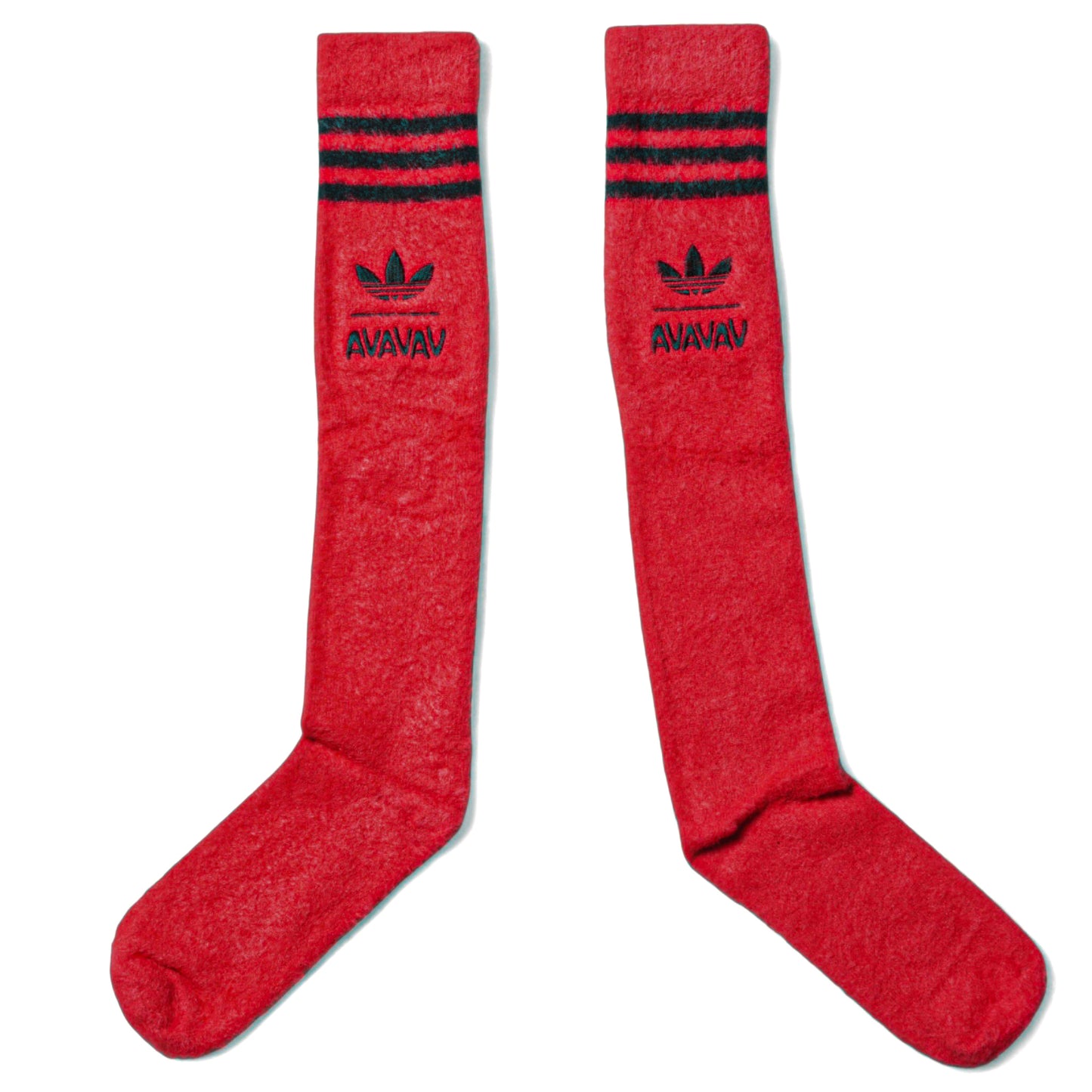 AV FUZZY SOCKS / CHALK PEARL/BLACK/BETTER SCARLET