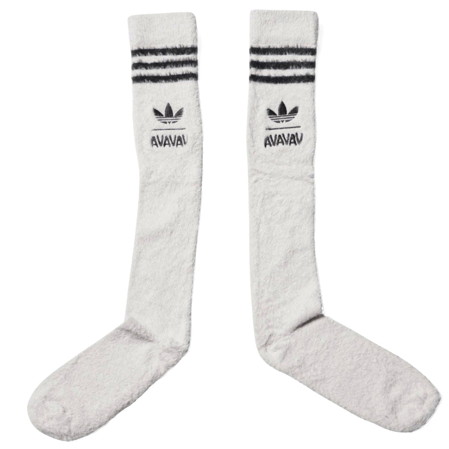 AV FUZZY SOCKS / CHALK PEARL/BLACK/BETTER SCARLET