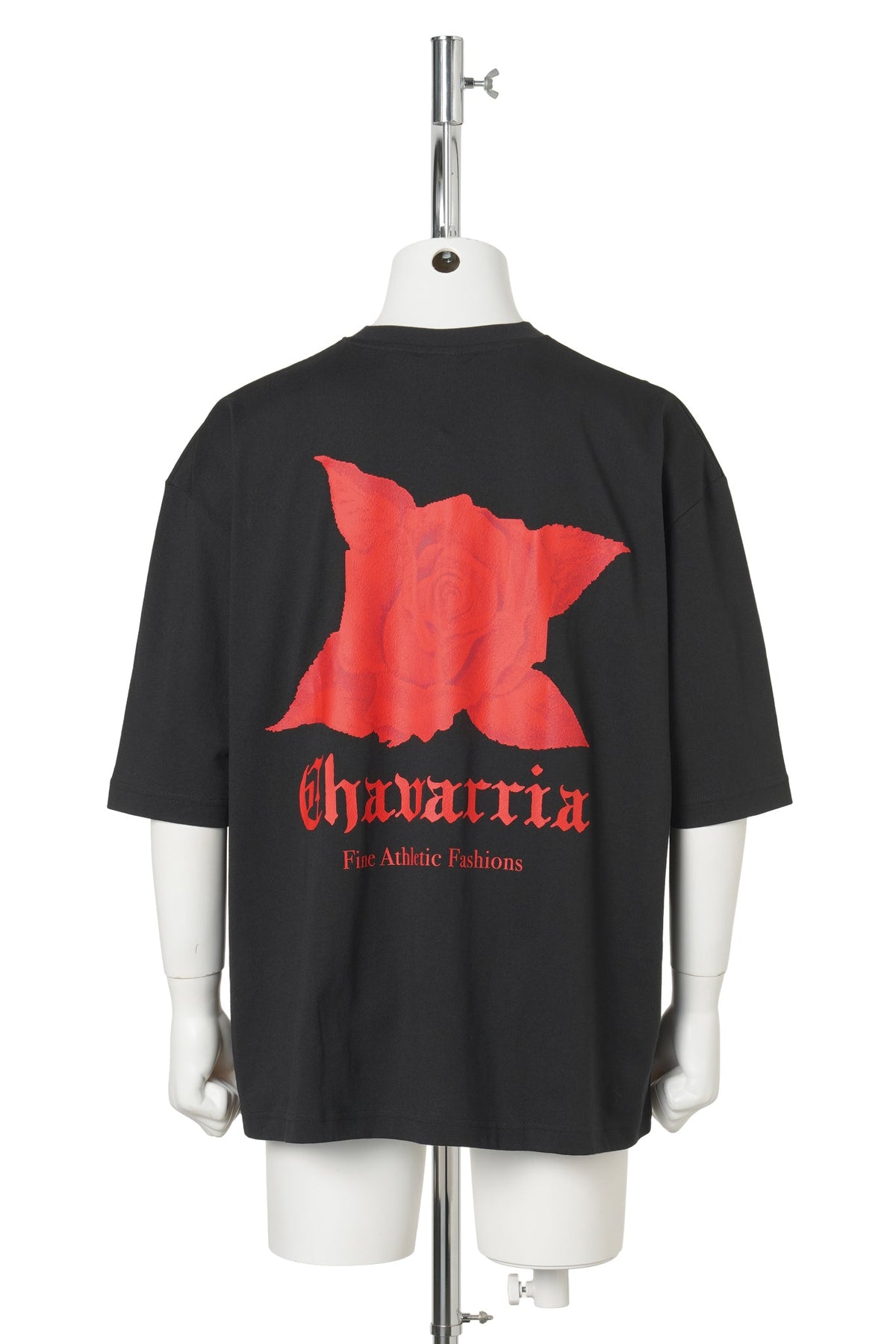 WC ROSE TEE / BLACK/RED