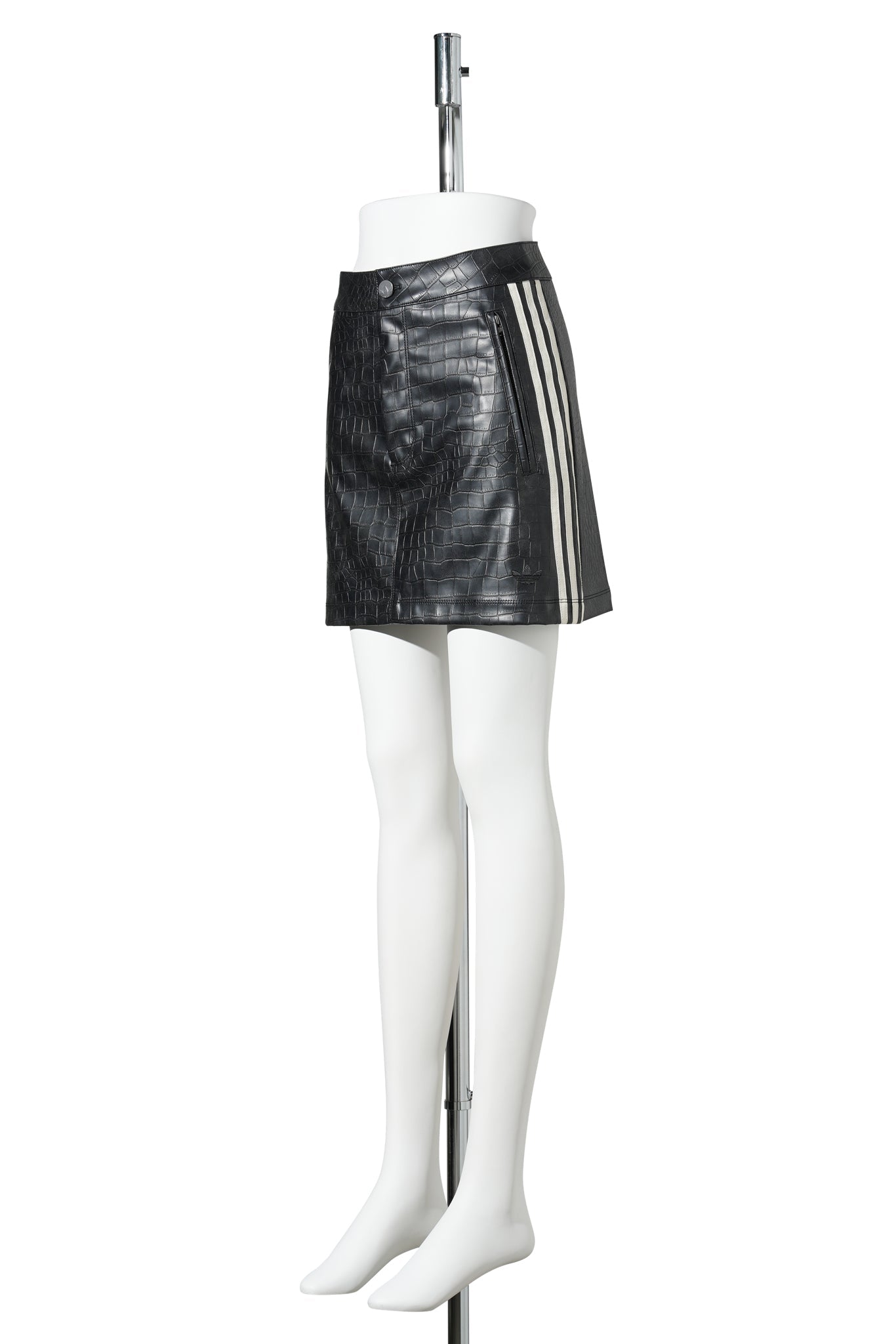 PLEATHER MINI SKIRT / BLACK