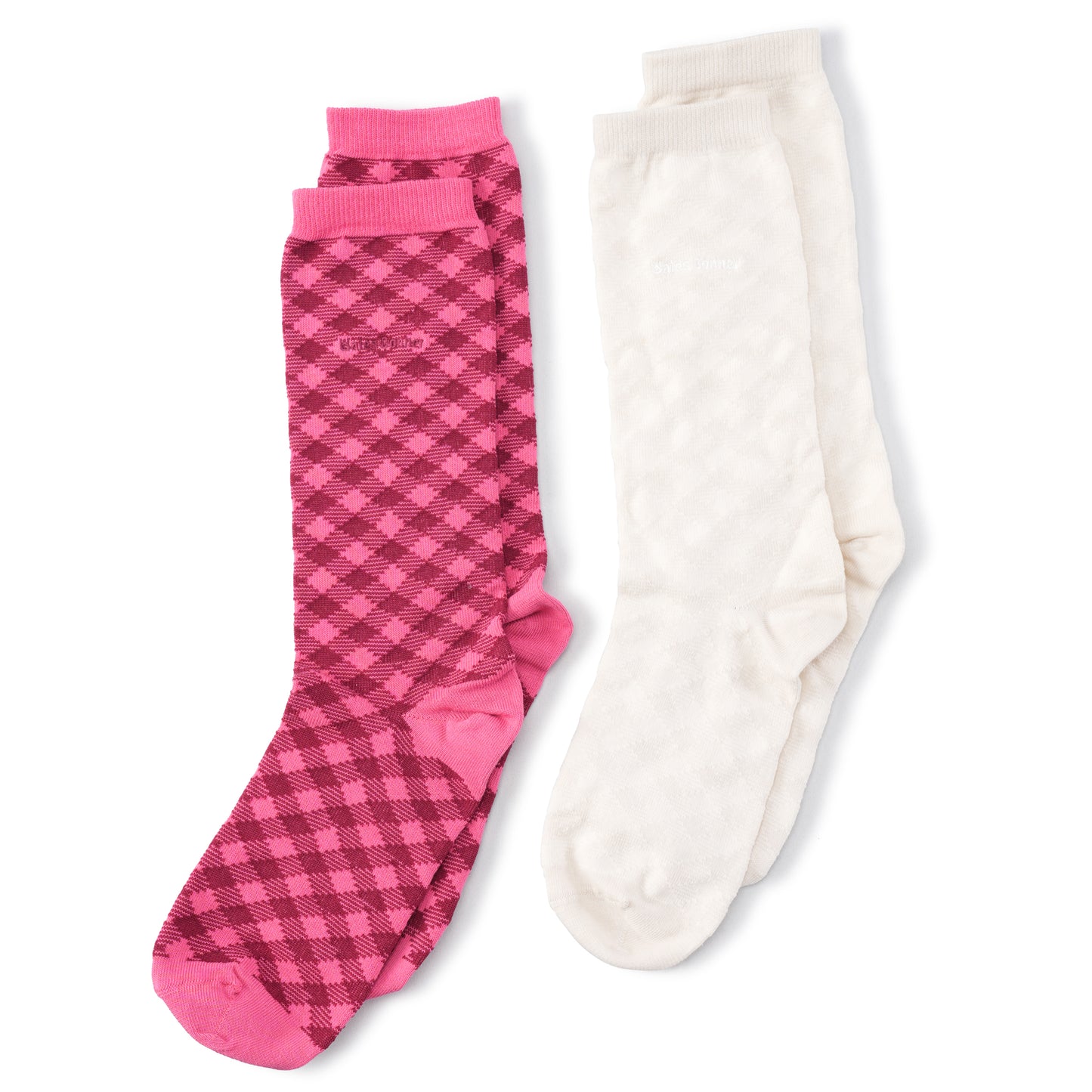 WB CHECK SOCK / CRAFT PINK/CLEAR BROWN