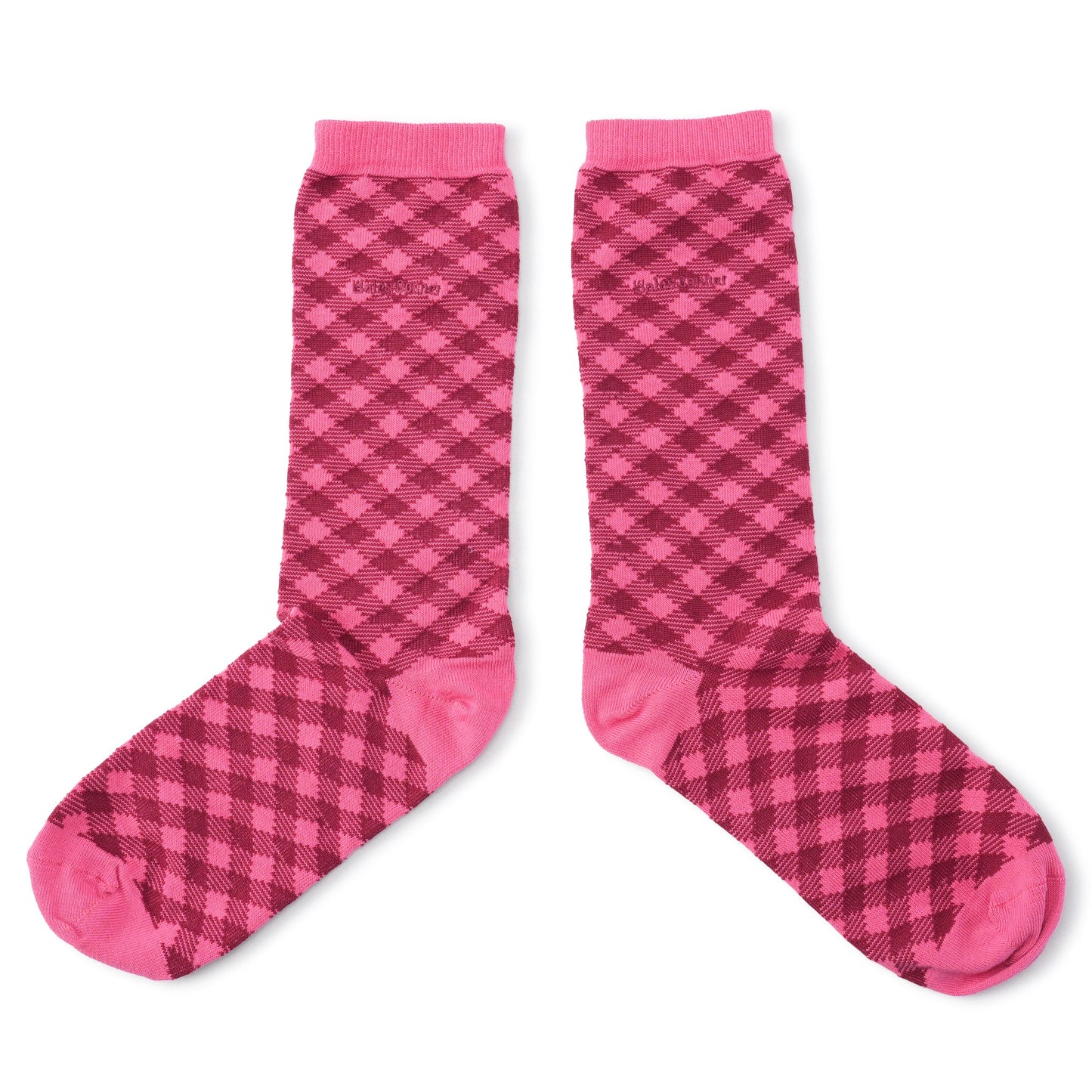 WB CHECK SOCK / CRAFT PINK/CLEAR BROWN