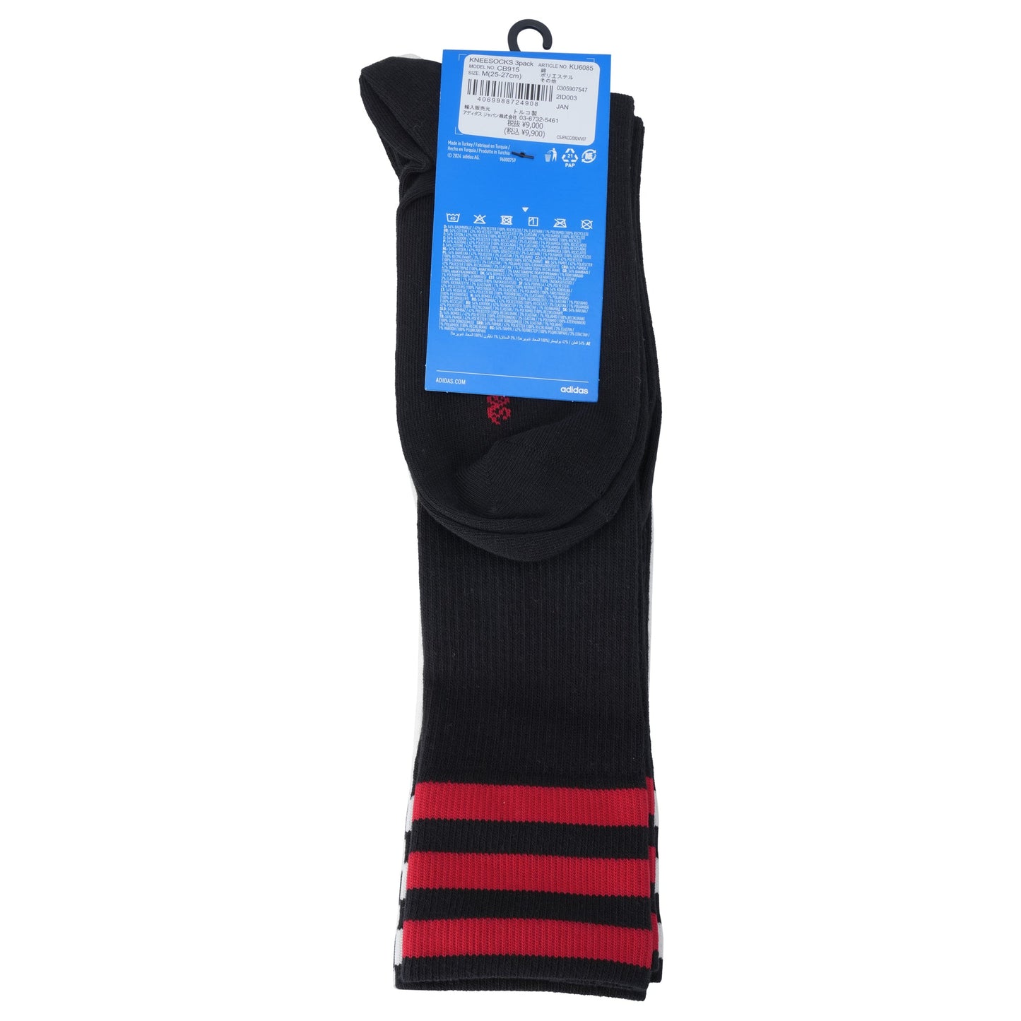 KNEESOCKS 3PACK / CREWHI/BLACK/BLACK