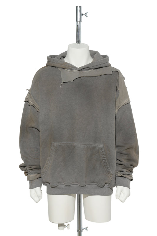 CUT OUT HOODIE / DIRTY GREY
