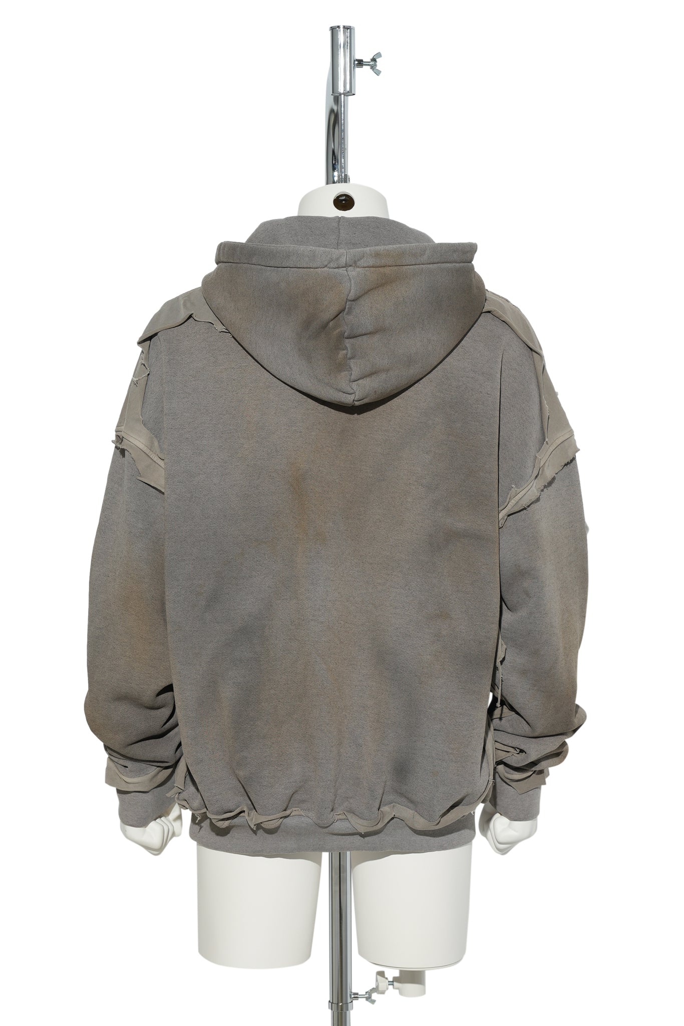 CUT OUT HOODIE / DIRTY GREY