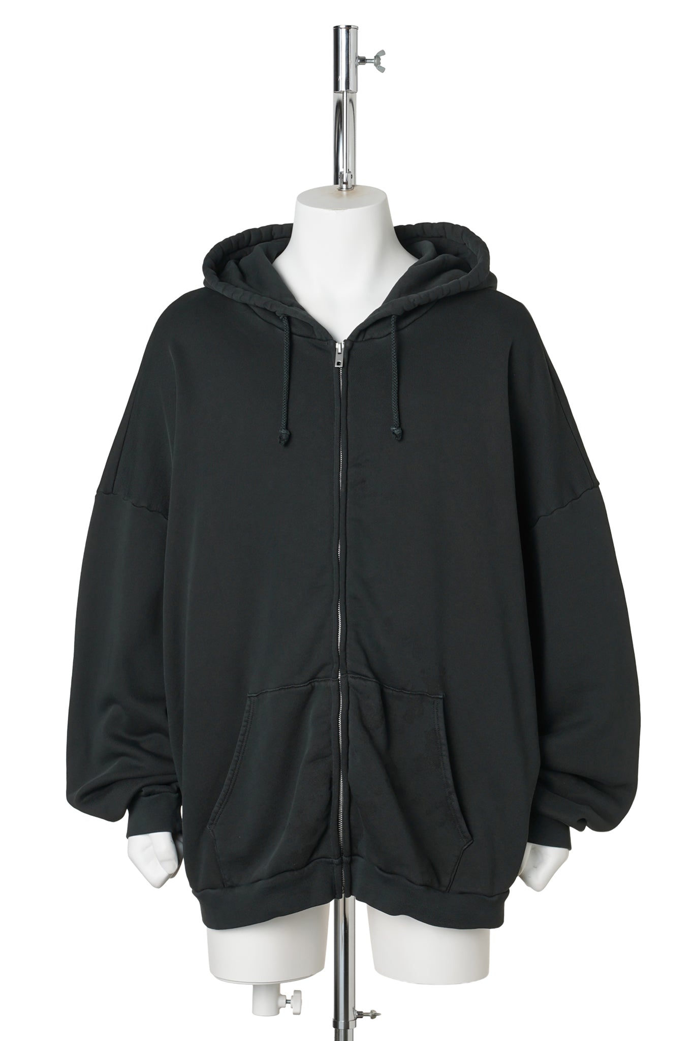 ZIP UP HOODIE / BLACK