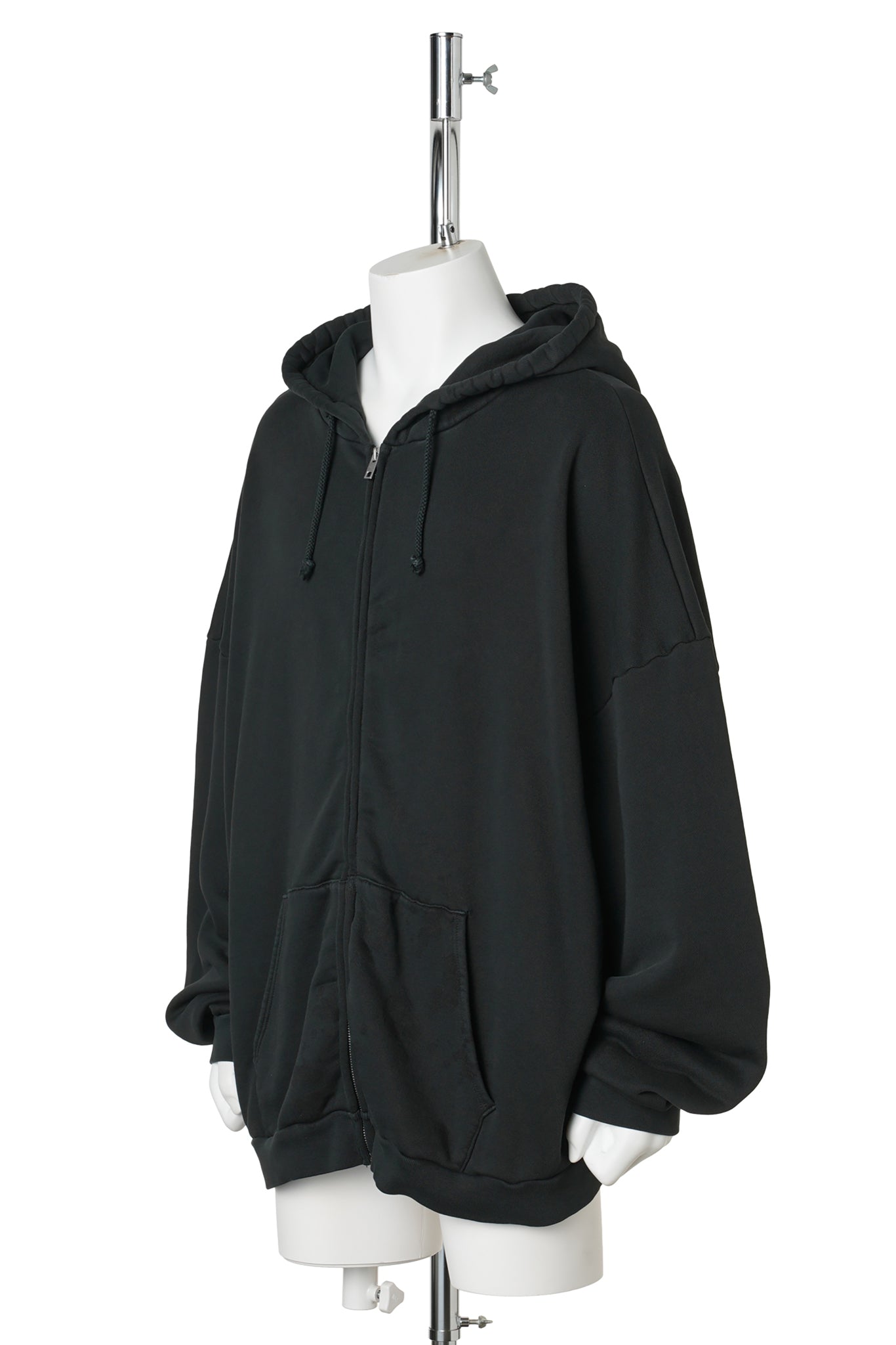 ZIP UP HOODIE / BLACK