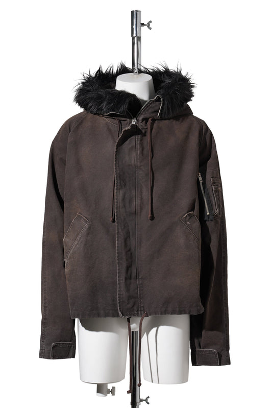 HELICOPTER LONG JACKET / VINTAGE BROWN