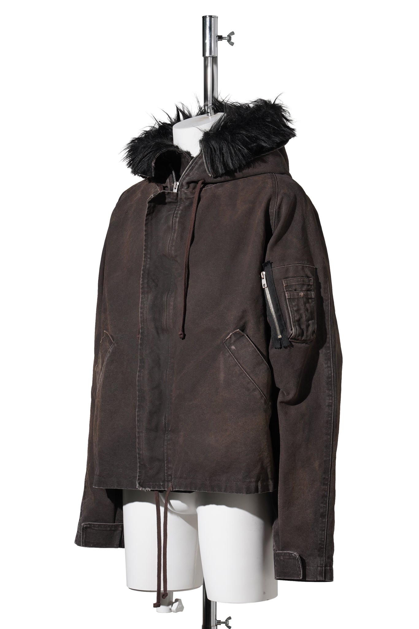 HELICOPTER LONG JACKET / VINTAGE BROWN