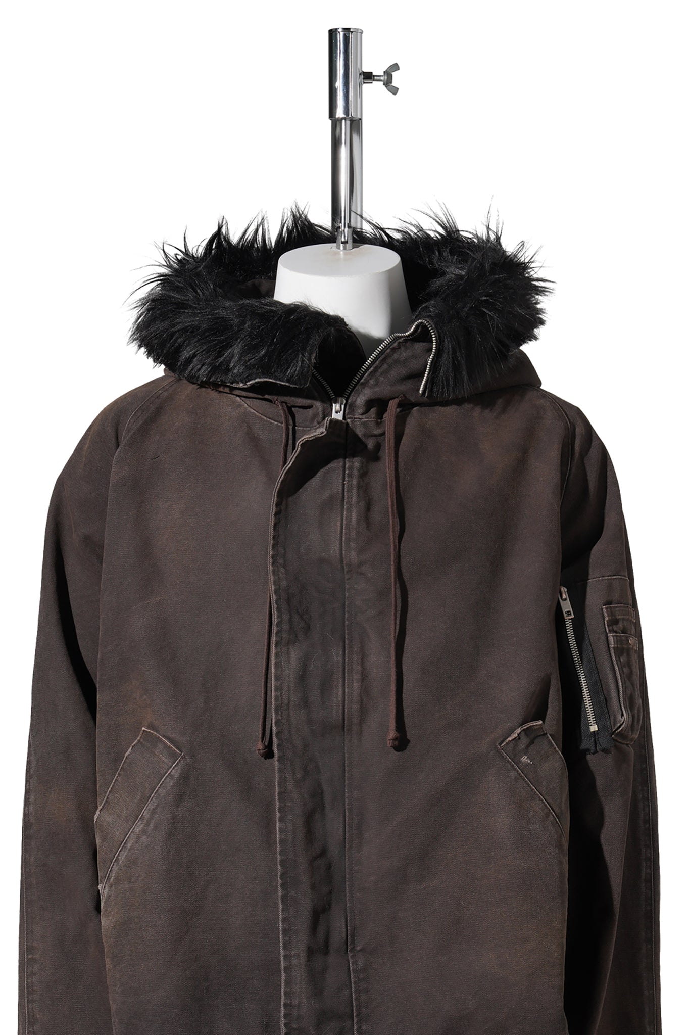 HELICOPTER LONG JACKET / VINTAGE BROWN