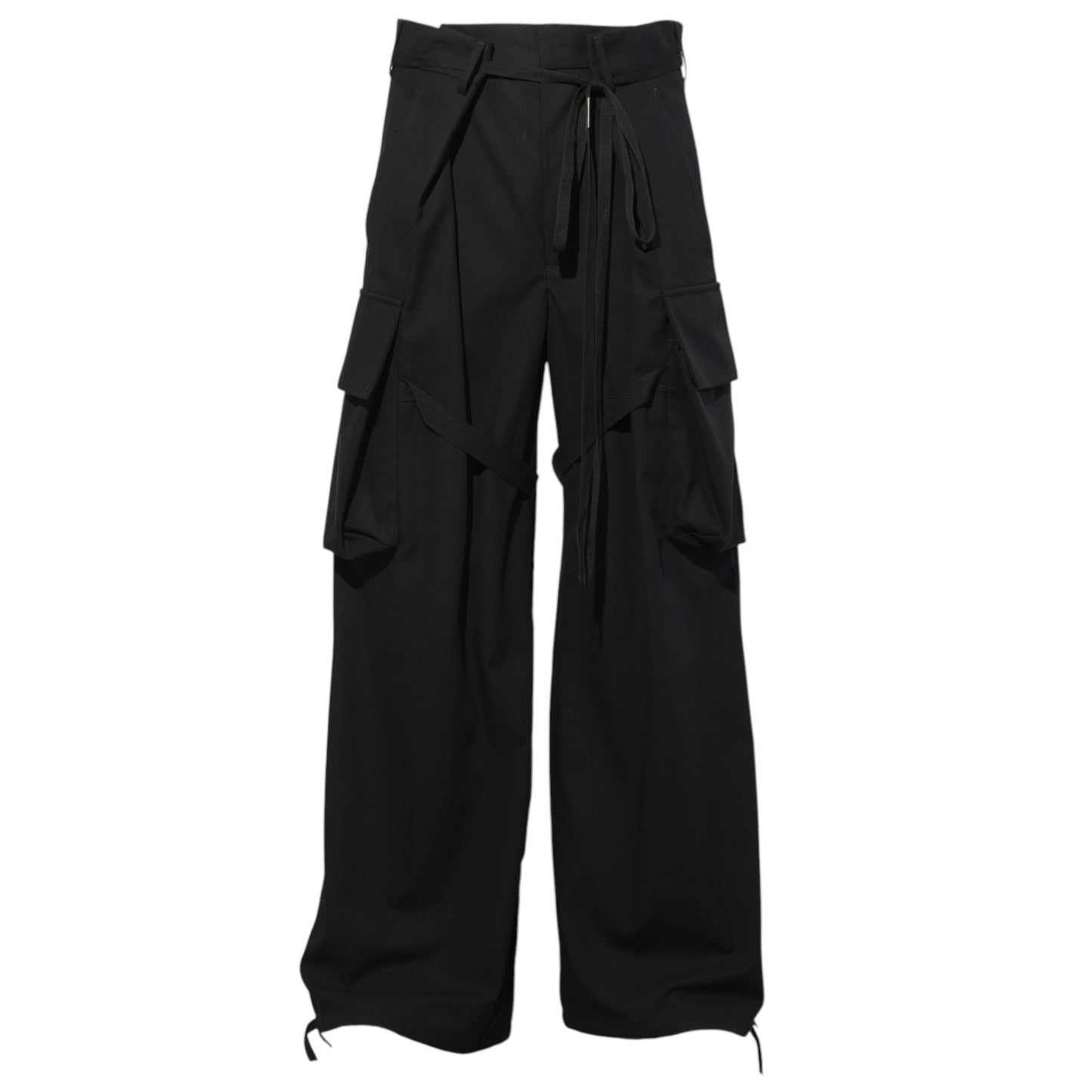 IBEN CARGO PANTS COTTON TWILL / BLACK