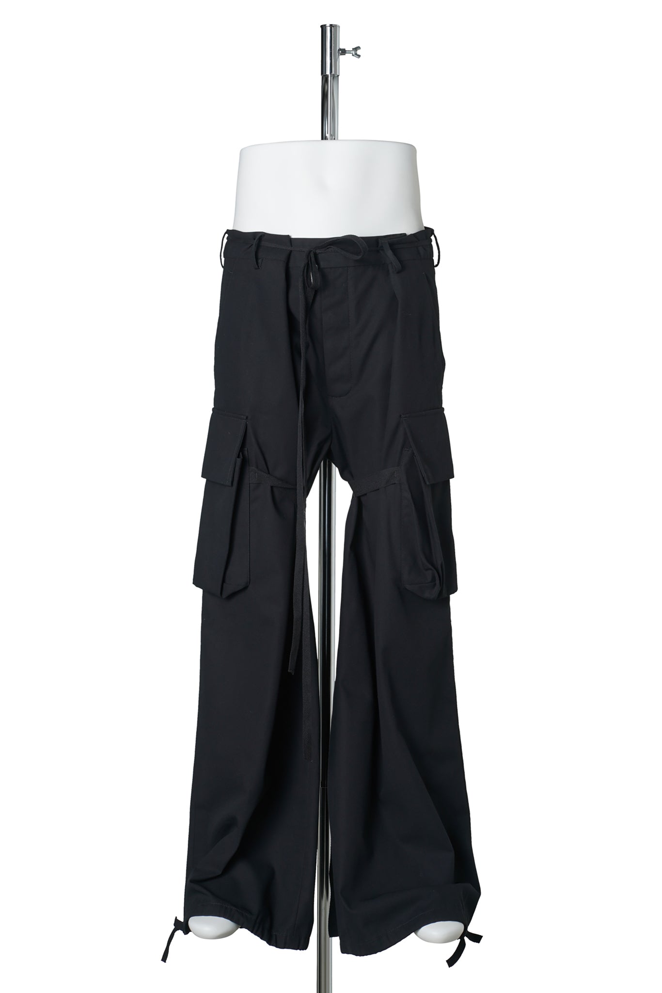 IBEN CARGO PANTS COTTON TWILL / BLACK