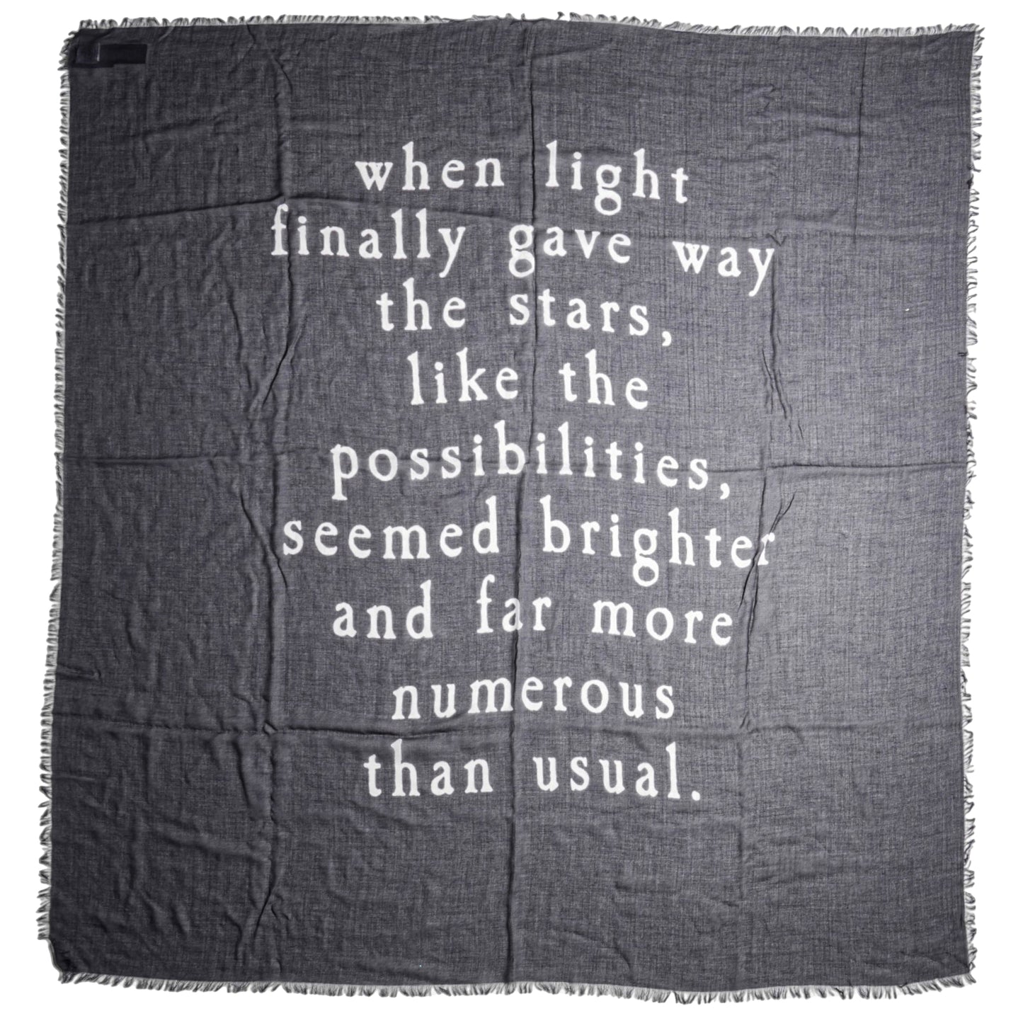 VESTA SQUARED SCARF / D0092:BLACK/NATURAL WHITE