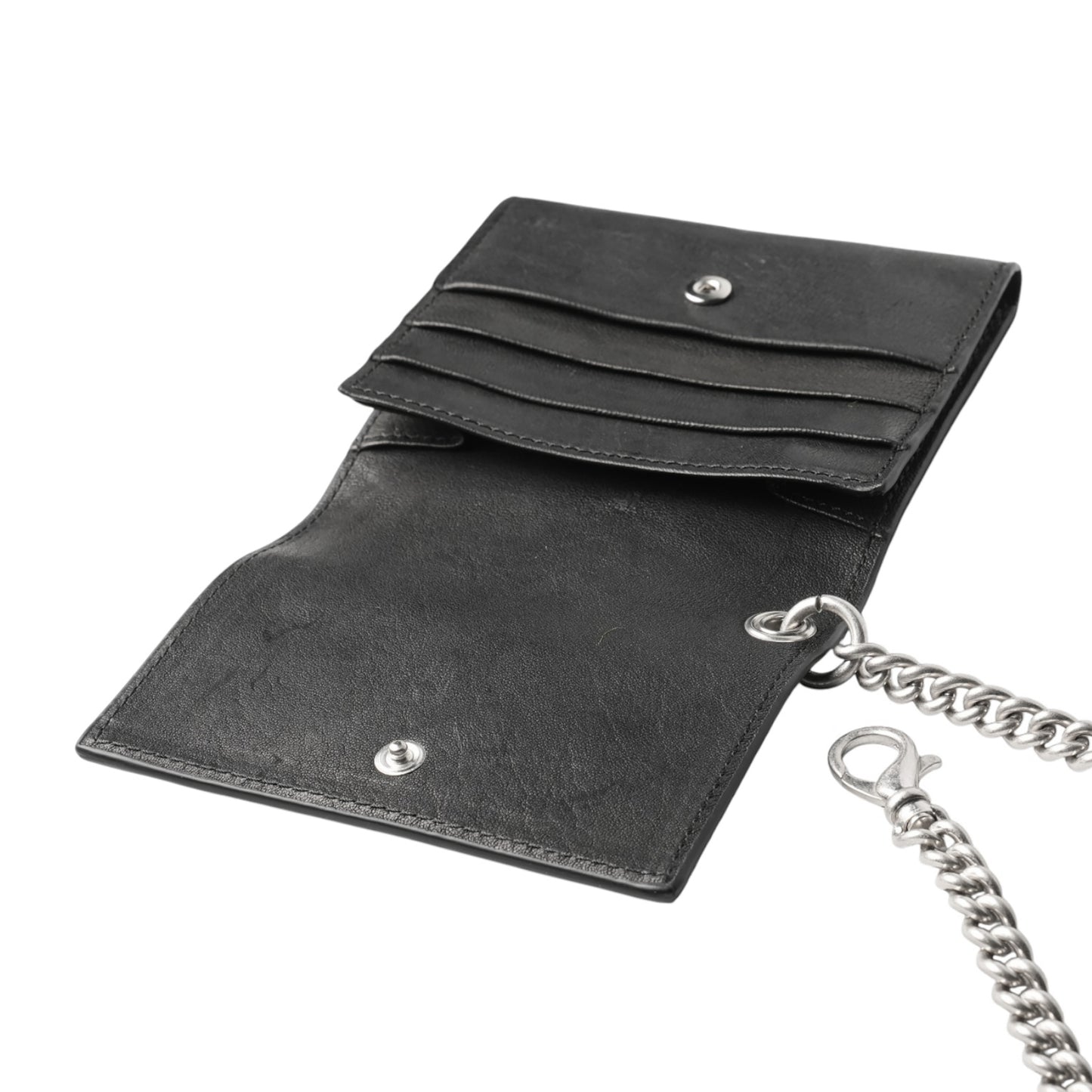 BOJAN SMALL WALLET WITH CHAIN WITH "WHEN LIGHT" PRINT / 099:BLACK