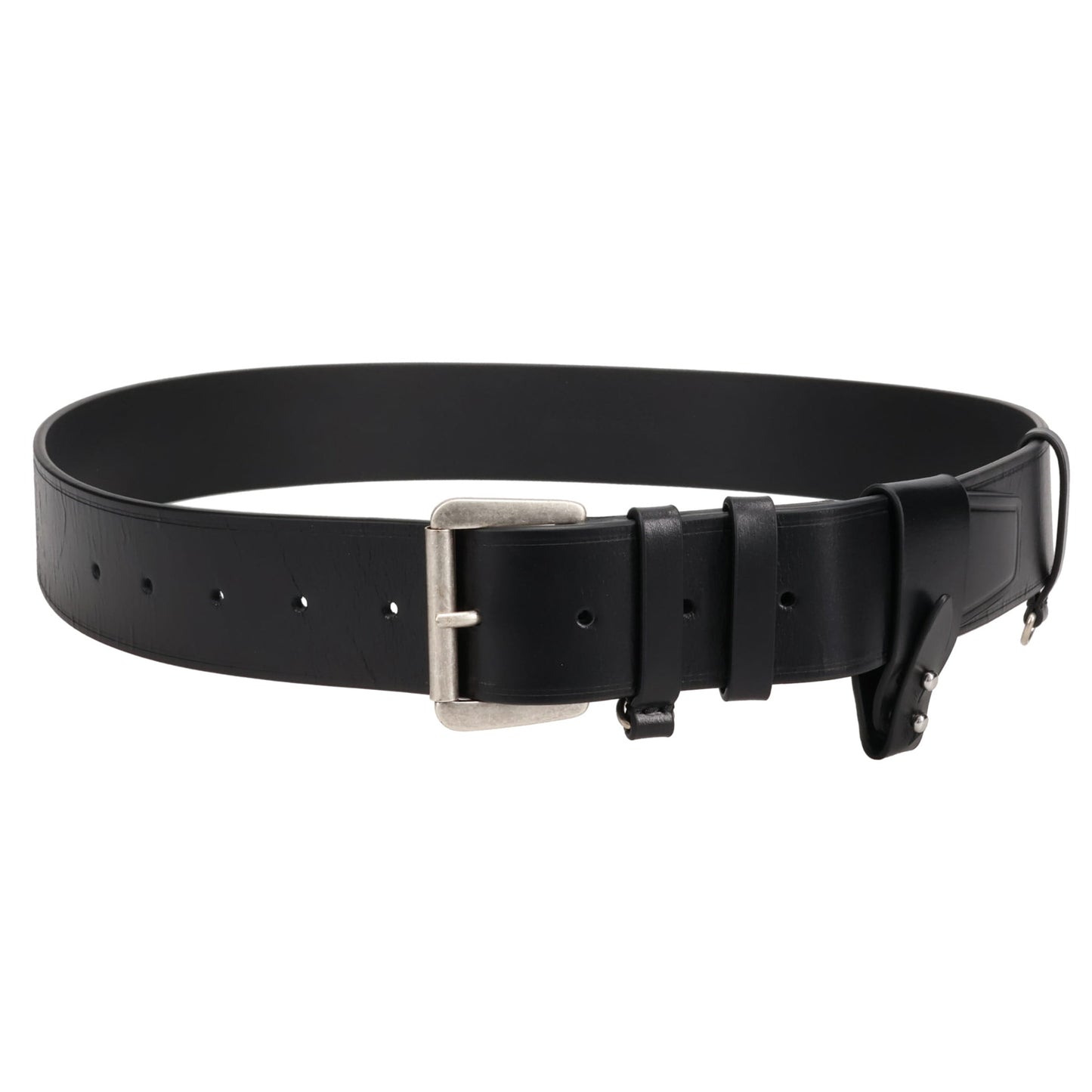 JANKE 4CM BELT OILY CALF SKIN / BLACK