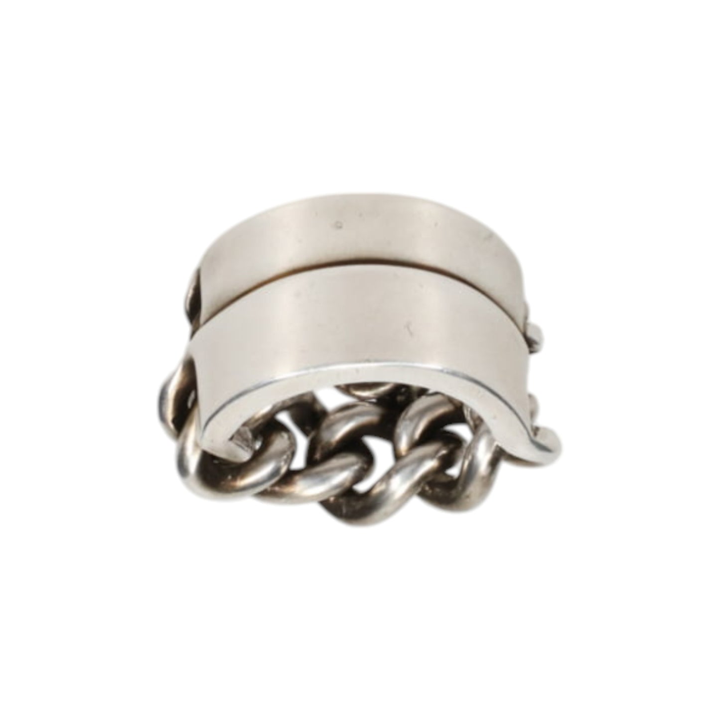 IZE DOUBLE CHAINS RING / ANT IQUE SILVER