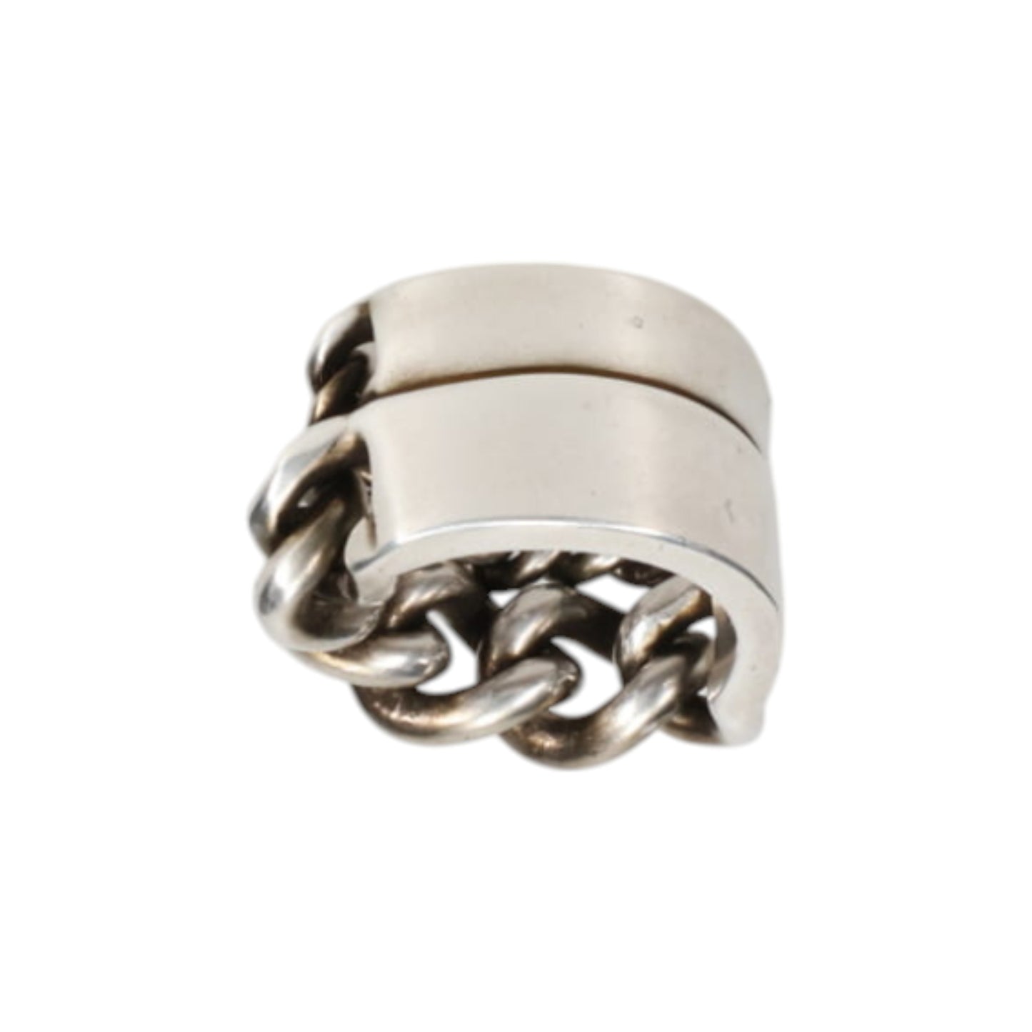 IZE DOUBLE CHAINS RING / ANT IQUE SILVER