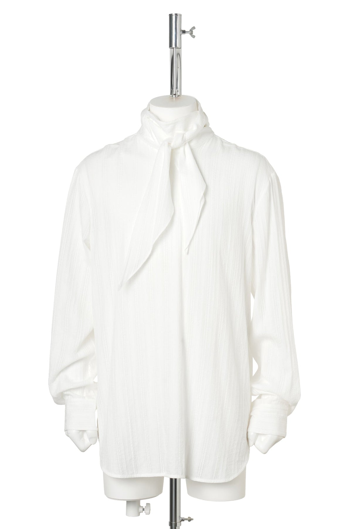 STELLAN OPEN BACK BOW TIE COLLAR TOP / 002:NATURAL WHITE